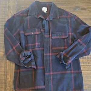 Men's Navy and Red Plaid Jacket
